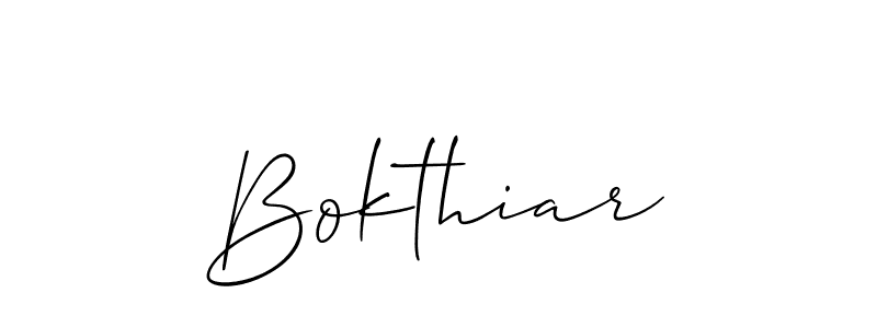 Use a signature maker to create a handwritten signature online. With this signature software, you can design (Allison_Script) your own signature for name Bokthiar. Bokthiar signature style 2 images and pictures png