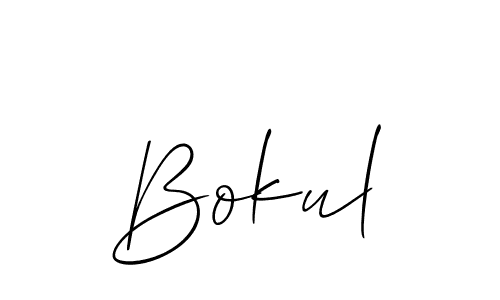 The best way (Allison_Script) to make a short signature is to pick only two or three words in your name. The name Bokul include a total of six letters. For converting this name. Bokul signature style 2 images and pictures png