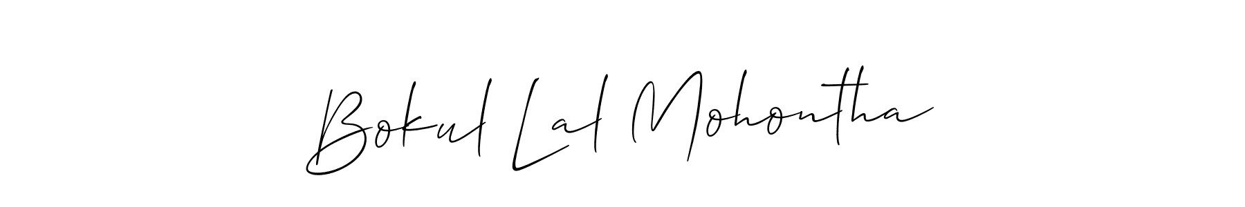 Also we have Bokul Lal Mohontha name is the best signature style. Create professional handwritten signature collection using Allison_Script autograph style. Bokul Lal Mohontha signature style 2 images and pictures png