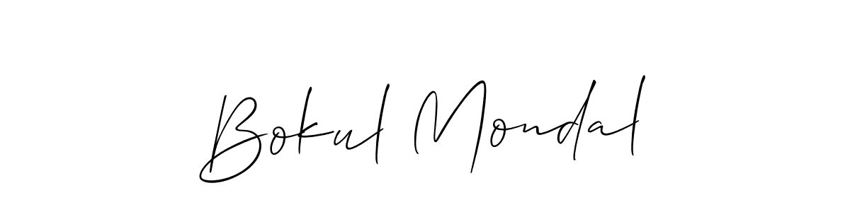 It looks lik you need a new signature style for name Bokul Mondal. Design unique handwritten (Allison_Script) signature with our free signature maker in just a few clicks. Bokul Mondal signature style 2 images and pictures png