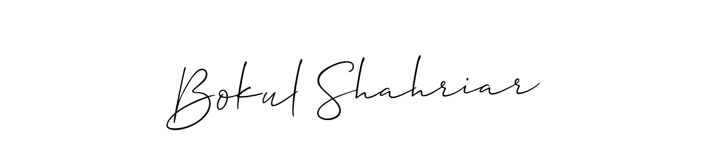 How to make Bokul Shahriar signature? Allison_Script is a professional autograph style. Create handwritten signature for Bokul Shahriar name. Bokul Shahriar signature style 2 images and pictures png