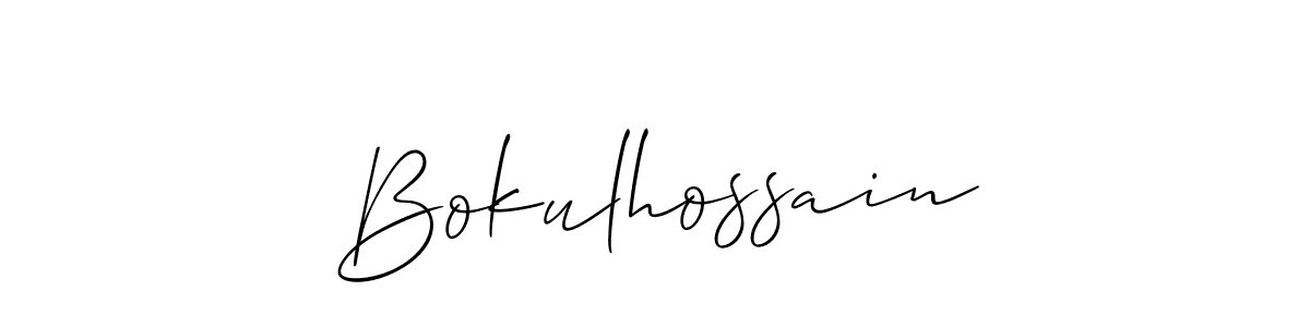 if you are searching for the best signature style for your name Bokulhossain. so please give up your signature search. here we have designed multiple signature styles  using Allison_Script. Bokulhossain signature style 2 images and pictures png
