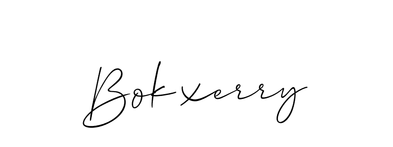 Make a beautiful signature design for name Bokxerry. With this signature (Allison_Script) style, you can create a handwritten signature for free. Bokxerry signature style 2 images and pictures png