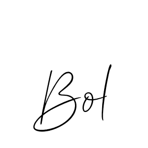 if you are searching for the best signature style for your name Bol. so please give up your signature search. here we have designed multiple signature styles  using Allison_Script. Bol signature style 2 images and pictures png