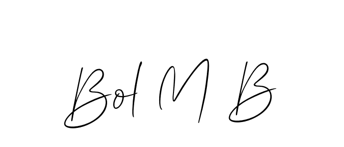 How to Draw Bol M B signature style? Allison_Script is a latest design signature styles for name Bol M B. Bol M B signature style 2 images and pictures png