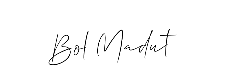 Use a signature maker to create a handwritten signature online. With this signature software, you can design (Allison_Script) your own signature for name Bol Madut. Bol Madut signature style 2 images and pictures png