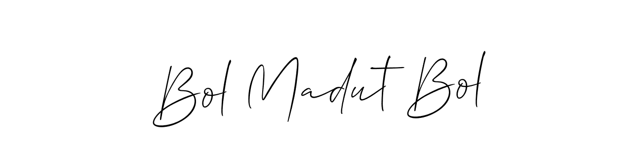 It looks lik you need a new signature style for name Bol Madut Bol. Design unique handwritten (Allison_Script) signature with our free signature maker in just a few clicks. Bol Madut Bol signature style 2 images and pictures png