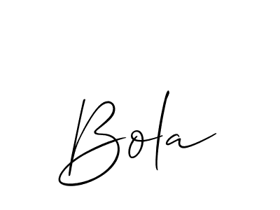 How to make Bola signature? Allison_Script is a professional autograph style. Create handwritten signature for Bola name. Bola signature style 2 images and pictures png
