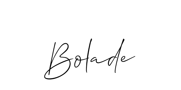 Bolade stylish signature style. Best Handwritten Sign (Allison_Script) for my name. Handwritten Signature Collection Ideas for my name Bolade. Bolade signature style 2 images and pictures png