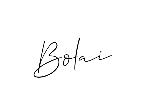 Use a signature maker to create a handwritten signature online. With this signature software, you can design (Allison_Script) your own signature for name Bolai. Bolai signature style 2 images and pictures png