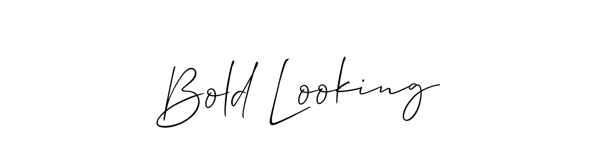 How to Draw Bold Looking signature style? Allison_Script is a latest design signature styles for name Bold Looking. Bold Looking signature style 2 images and pictures png