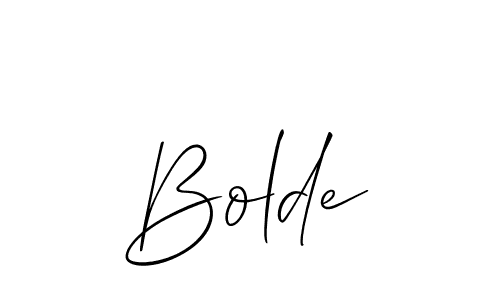 Use a signature maker to create a handwritten signature online. With this signature software, you can design (Allison_Script) your own signature for name Bolde. Bolde signature style 2 images and pictures png
