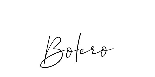 Create a beautiful signature design for name Bolero. With this signature (Allison_Script) fonts, you can make a handwritten signature for free. Bolero signature style 2 images and pictures png