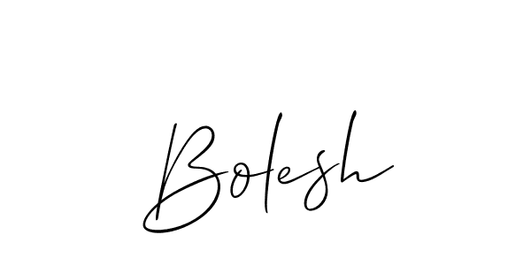 Allison_Script is a professional signature style that is perfect for those who want to add a touch of class to their signature. It is also a great choice for those who want to make their signature more unique. Get Bolesh name to fancy signature for free. Bolesh signature style 2 images and pictures png