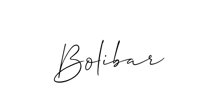 Design your own signature with our free online signature maker. With this signature software, you can create a handwritten (Allison_Script) signature for name Bolibar. Bolibar signature style 2 images and pictures png