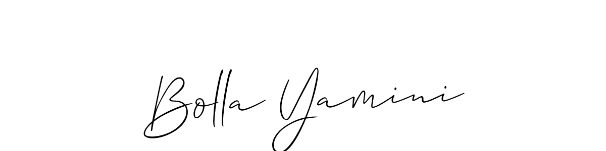 You should practise on your own different ways (Allison_Script) to write your name (Bolla Yamini) in signature. don't let someone else do it for you. Bolla Yamini signature style 2 images and pictures png