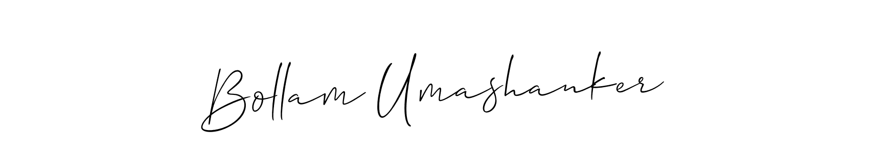 It looks lik you need a new signature style for name Bollam Umashanker. Design unique handwritten (Allison_Script) signature with our free signature maker in just a few clicks. Bollam Umashanker signature style 2 images and pictures png