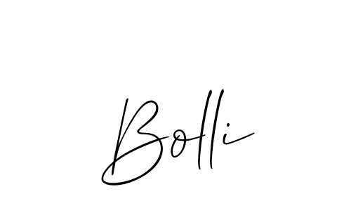 Use a signature maker to create a handwritten signature online. With this signature software, you can design (Allison_Script) your own signature for name Bolli. Bolli signature style 2 images and pictures png