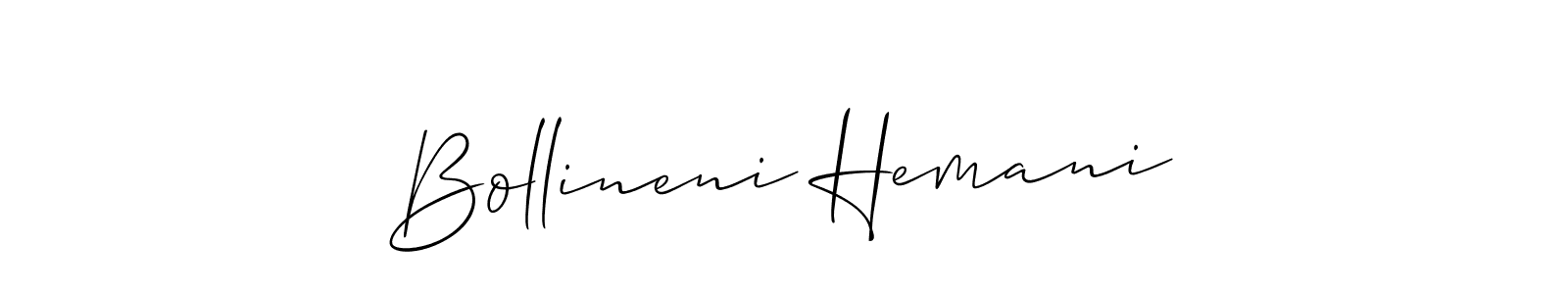 Design your own signature with our free online signature maker. With this signature software, you can create a handwritten (Allison_Script) signature for name Bollineni Hemani. Bollineni Hemani signature style 2 images and pictures png