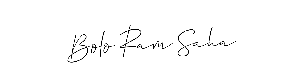 You should practise on your own different ways (Allison_Script) to write your name (Bolo Ram Saha) in signature. don't let someone else do it for you. Bolo Ram Saha signature style 2 images and pictures png