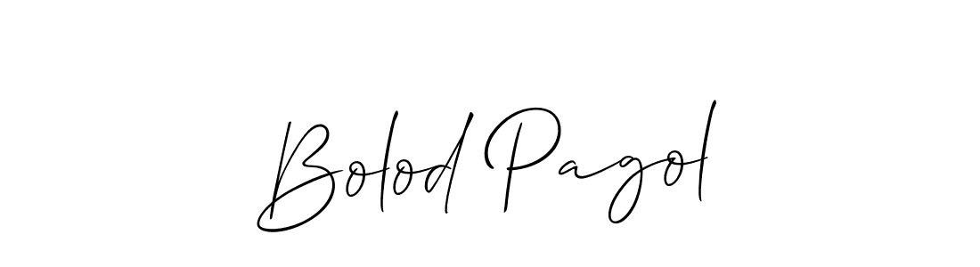 How to make Bolod Pagol signature? Allison_Script is a professional autograph style. Create handwritten signature for Bolod Pagol name. Bolod Pagol signature style 2 images and pictures png