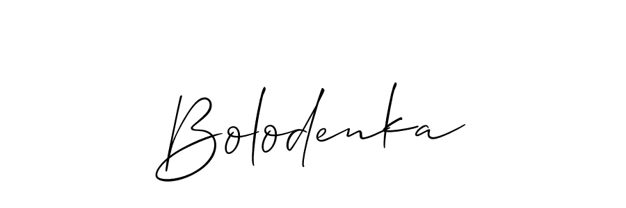How to make Bolodenka name signature. Use Allison_Script style for creating short signs online. This is the latest handwritten sign. Bolodenka signature style 2 images and pictures png