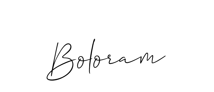 It looks lik you need a new signature style for name Boloram. Design unique handwritten (Allison_Script) signature with our free signature maker in just a few clicks. Boloram signature style 2 images and pictures png