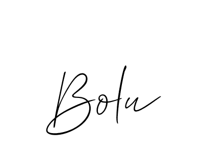 if you are searching for the best signature style for your name Bolu. so please give up your signature search. here we have designed multiple signature styles  using Allison_Script. Bolu signature style 2 images and pictures png