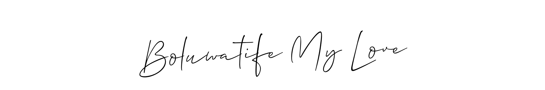 Best and Professional Signature Style for Boluwatife My Love. Allison_Script Best Signature Style Collection. Boluwatife My Love signature style 2 images and pictures png
