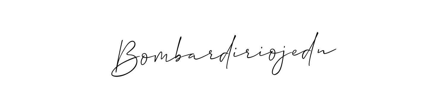 It looks lik you need a new signature style for name Bombardiriojedn. Design unique handwritten (Allison_Script) signature with our free signature maker in just a few clicks. Bombardiriojedn signature style 2 images and pictures png