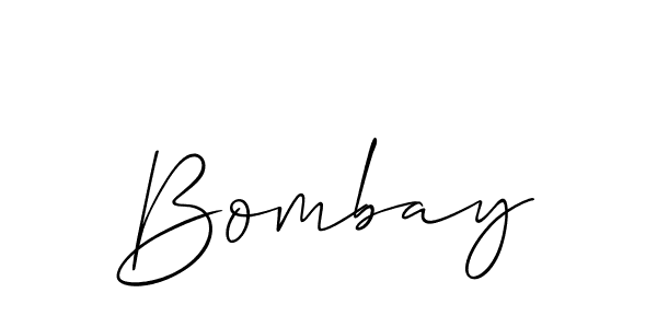 Make a beautiful signature design for name Bombay. With this signature (Allison_Script) style, you can create a handwritten signature for free. Bombay signature style 2 images and pictures png