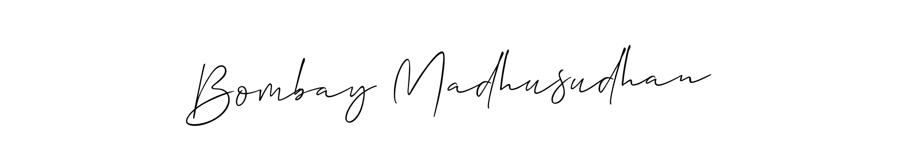 Design your own signature with our free online signature maker. With this signature software, you can create a handwritten (Allison_Script) signature for name Bombay Madhusudhan. Bombay Madhusudhan signature style 2 images and pictures png