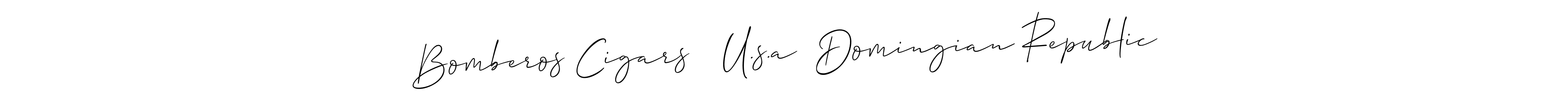 How to Draw Bomberos Cigars   U.s.a  Domingian Republic signature style? Allison_Script is a latest design signature styles for name Bomberos Cigars   U.s.a  Domingian Republic. Bomberos Cigars   U.s.a  Domingian Republic signature style 2 images and pictures png