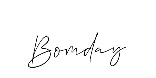 How to make Bomday signature? Allison_Script is a professional autograph style. Create handwritten signature for Bomday name. Bomday signature style 2 images and pictures png