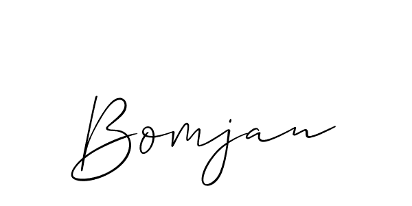 How to make Bomjan signature? Allison_Script is a professional autograph style. Create handwritten signature for Bomjan name. Bomjan signature style 2 images and pictures png
