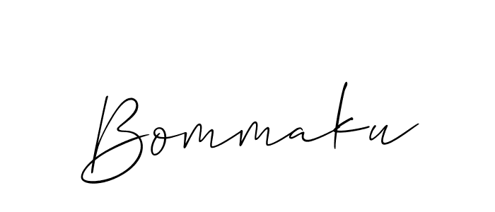Similarly Allison_Script is the best handwritten signature design. Signature creator online .You can use it as an online autograph creator for name Bommaku. Bommaku signature style 2 images and pictures png