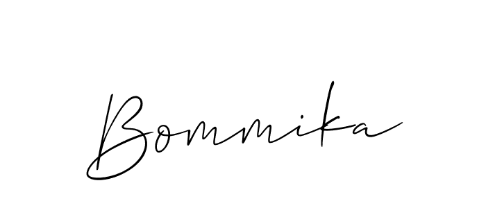 Design your own signature with our free online signature maker. With this signature software, you can create a handwritten (Allison_Script) signature for name Bommika. Bommika signature style 2 images and pictures png
