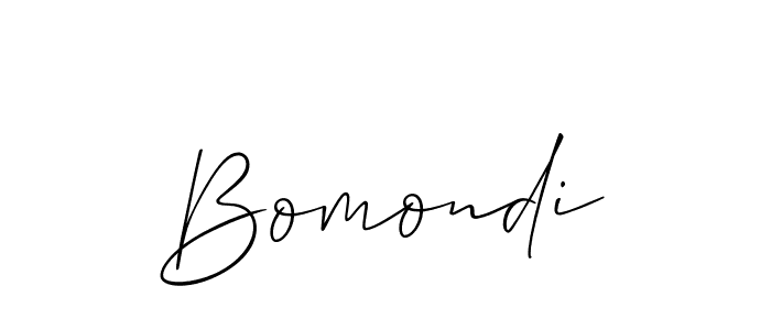 It looks lik you need a new signature style for name Bomondi. Design unique handwritten (Allison_Script) signature with our free signature maker in just a few clicks. Bomondi signature style 2 images and pictures png