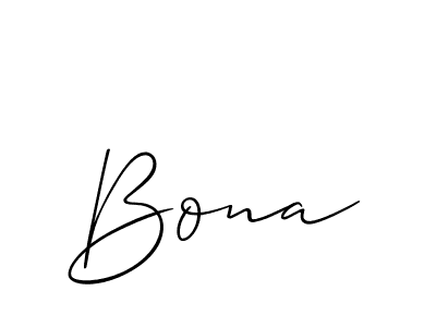 Bona stylish signature style. Best Handwritten Sign (Allison_Script) for my name. Handwritten Signature Collection Ideas for my name Bona. Bona signature style 2 images and pictures png