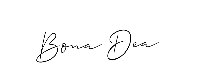 Make a beautiful signature design for name Bona Dea. With this signature (Allison_Script) style, you can create a handwritten signature for free. Bona Dea signature style 2 images and pictures png