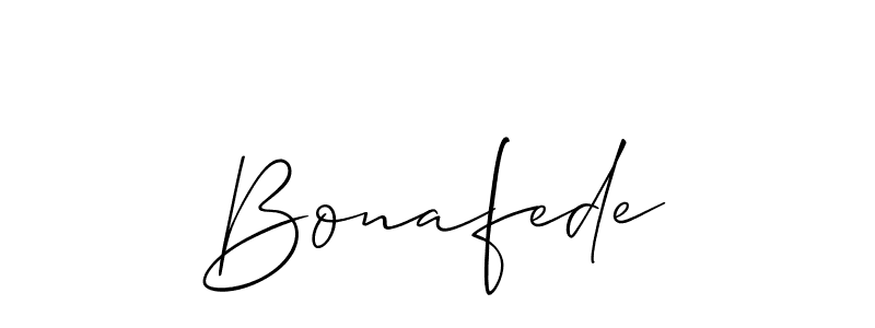 Allison_Script is a professional signature style that is perfect for those who want to add a touch of class to their signature. It is also a great choice for those who want to make their signature more unique. Get Bonafede name to fancy signature for free. Bonafede signature style 2 images and pictures png