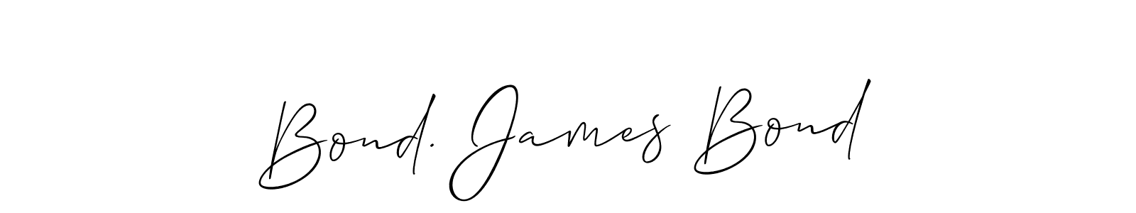 It looks lik you need a new signature style for name Bond. James Bond. Design unique handwritten (Allison_Script) signature with our free signature maker in just a few clicks. Bond. James Bond signature style 2 images and pictures png