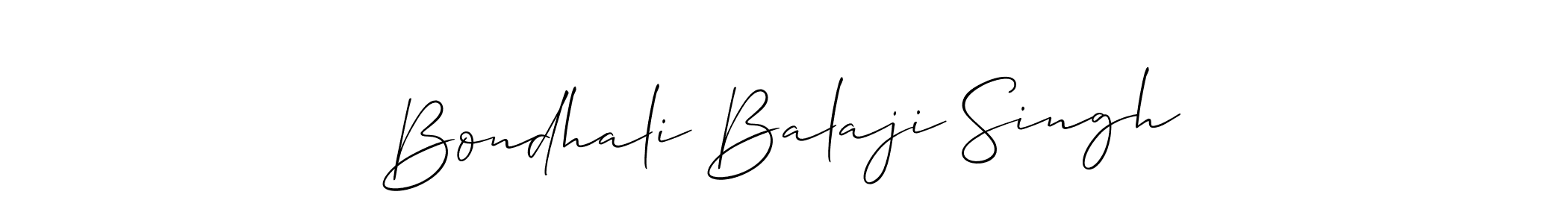 Make a short Bondhali Balaji Singh signature style. Manage your documents anywhere anytime using Allison_Script. Create and add eSignatures, submit forms, share and send files easily. Bondhali Balaji Singh signature style 2 images and pictures png