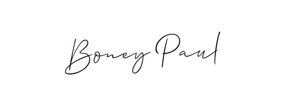 Also You can easily find your signature by using the search form. We will create Boney Paul name handwritten signature images for you free of cost using Allison_Script sign style. Boney Paul signature style 2 images and pictures png