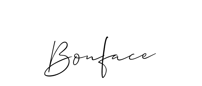Make a beautiful signature design for name Bonface. With this signature (Allison_Script) style, you can create a handwritten signature for free. Bonface signature style 2 images and pictures png