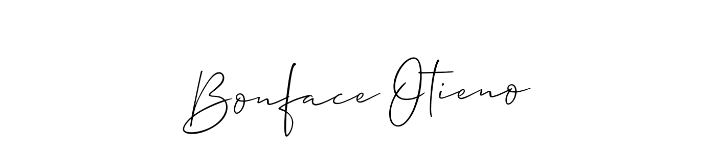 This is the best signature style for the Bonface Otieno name. Also you like these signature font (Allison_Script). Mix name signature. Bonface Otieno signature style 2 images and pictures png