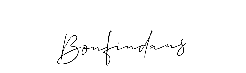 How to make Bonfindans signature? Allison_Script is a professional autograph style. Create handwritten signature for Bonfindans name. Bonfindans signature style 2 images and pictures png
