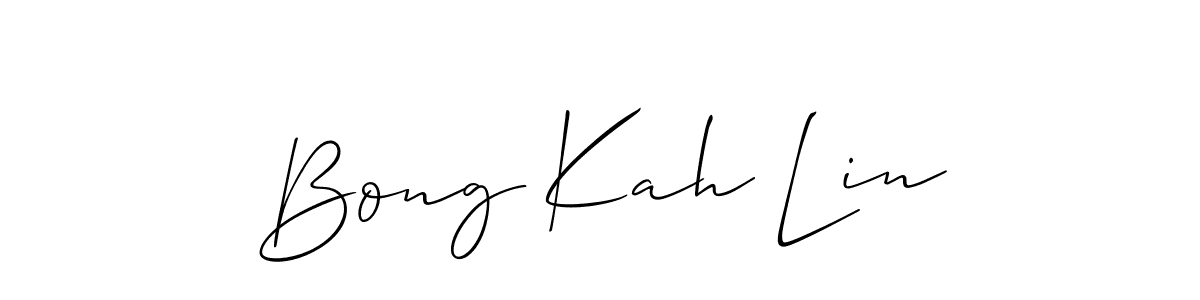 Also we have Bong Kah Lin name is the best signature style. Create professional handwritten signature collection using Allison_Script autograph style. Bong Kah Lin signature style 2 images and pictures png