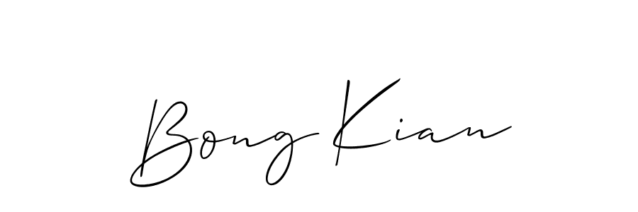 How to make Bong Kian signature? Allison_Script is a professional autograph style. Create handwritten signature for Bong Kian name. Bong Kian signature style 2 images and pictures png