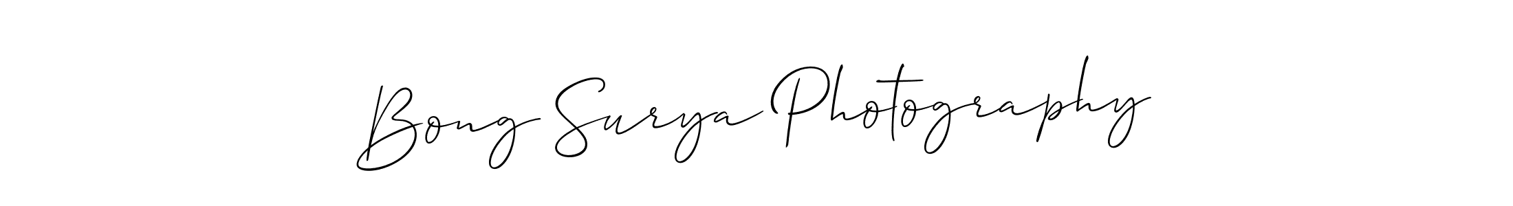 Design your own signature with our free online signature maker. With this signature software, you can create a handwritten (Allison_Script) signature for name Bong Surya Photography. Bong Surya Photography signature style 2 images and pictures png